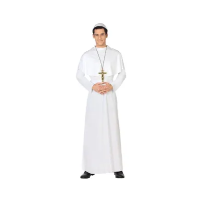 Disfraz Adulto Papa Blanco Talla M-L