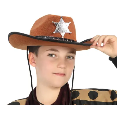 SOMBRERO SHERIF MARRON INFANTIL  39856