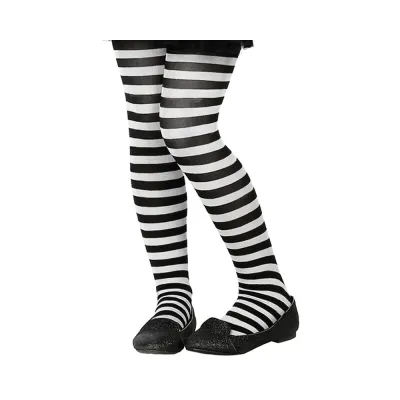 Medias Rayas Blanco/Negro 5-10 AÑOS