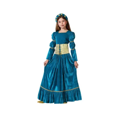 Disfraz Reina Medieval Azul 5-6 Años 72104