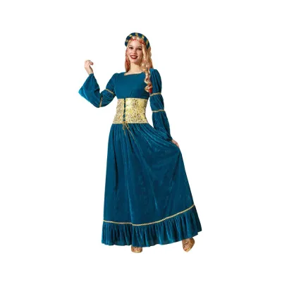 Disfraz Adulto Reina Medieval Azul Talla M-L 75602