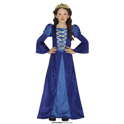 Disfraz Medieval Azul Lady 7-9 Años 81061