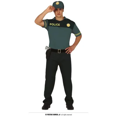 Disfraz Adulto Policía Verde Talla M (48-50) 86601