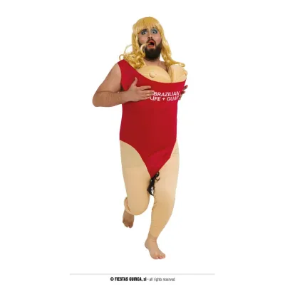 DISFRAZ ADULTO VIGILANTE DE PLAYA T-XL 88157
