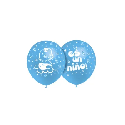 8 GLOBOS ES UN NIÑO CELESTE 105P3318*8