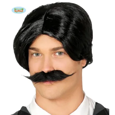 PELUCA NEGRA CON BIGOTE HOMBRE 4393