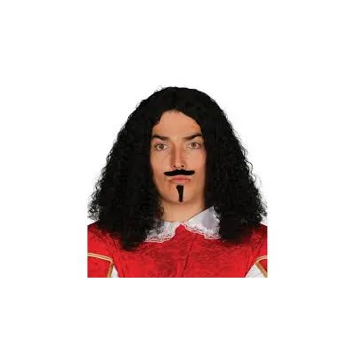 PELUCA EPOCA NEGRA CON BIGOTE Y PERILLA 4573