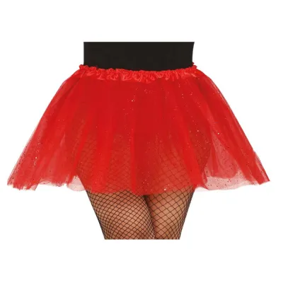 TUTU GLITTER ROJO ADULTO 40CMS 17046