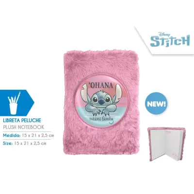 LIBRETA DIARIO STITCH PELO ROSA ST00034
