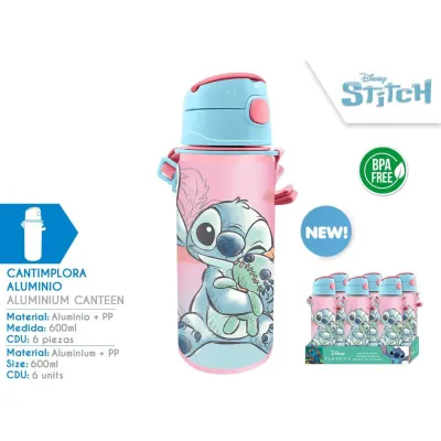 CANTIMPLORA ALUMINIO STITCH 600ML. ST00055