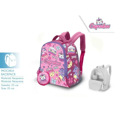 MOCHILA CUPCAKES NEOPRENO 25CM. KL10705