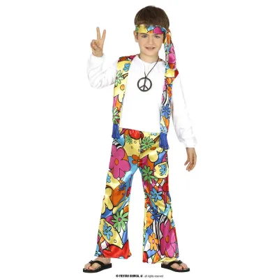 DISFRAZ HIPPIE NIÑO  T-10-12 87483