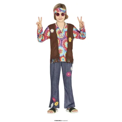 DISFRAZ HIPPIE NIÑO T-10-12 77750