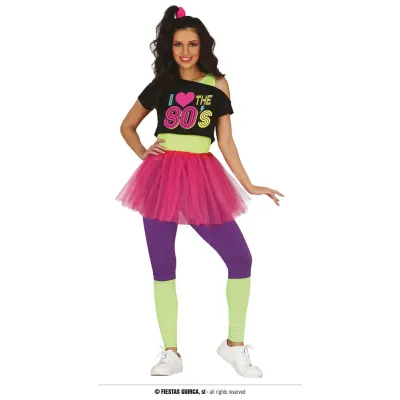 DISFRAZ ADULTO MUJER AÑOS 80 T-38 79622