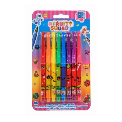 PACK 8 BOLIGRAFOS GEL AROMA FRUTA FS60356