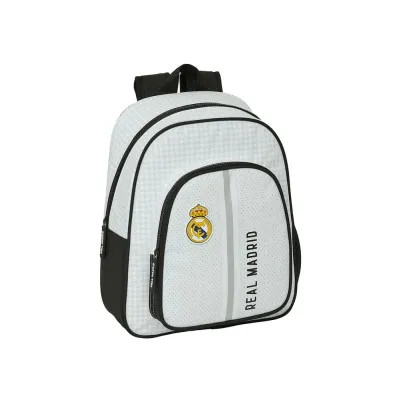 MOCHILA REAL MADRID BLANCA 34CM. ADAPTA. 612454006