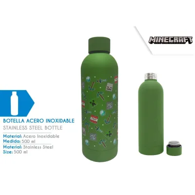 BOTELLA ACERO MINECRAFT 500ML. MC91702