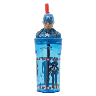 VASO 3D CAPITAN AMERICA 360ML. 74866