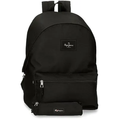 MOCHILA PEPE JEANS NEGRA  42CM. 6339221 