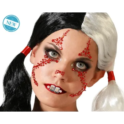  JOYAS FACIALES ADHESIVAS PAYASO 78131