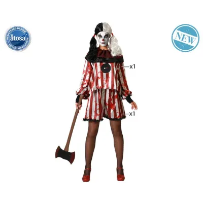 DISFRAZ ADULTO  PAYASA HALLOWEEN M-L 77483