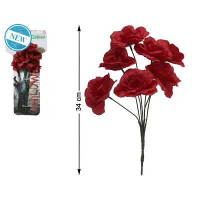 RAMO DE FLORES 34 CM ROJO 78876