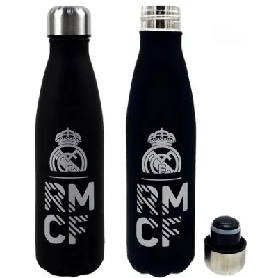 BOTELLA ACERO REAL MADRID NEGRA 500ML B-68-RM
