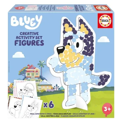 SET CREATICO CON PEGATINAS BLUEY 19885