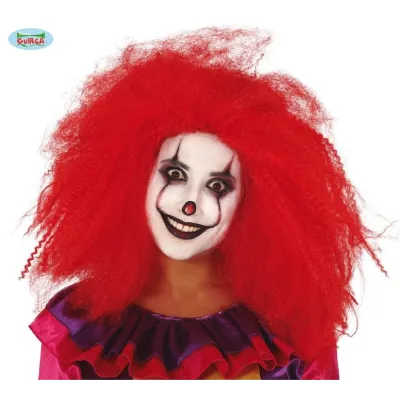 PELUCA PAYASO LOCO ROJA 4298