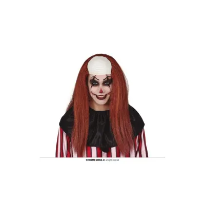 PELUCA PAYASO CON CALVA CASTAÑO 4957