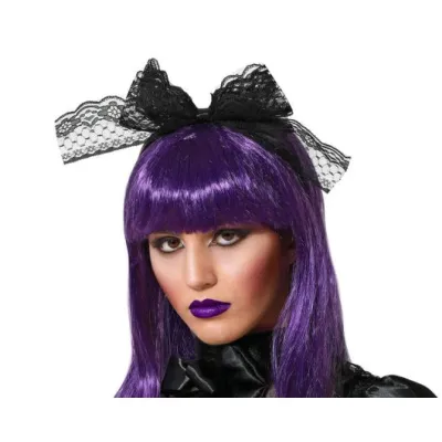 DIADEMA CON LAZO NEGRO 71855
