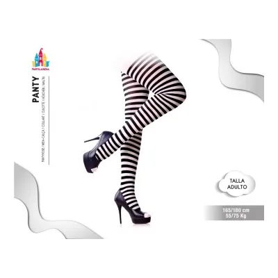 PANTY ADULTO RAYAS BLANCO NEGRO 31569