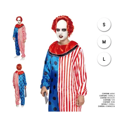 DISFRAZ ADULTO PAYASO ASESINO T-M 20613