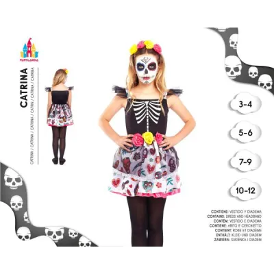 DISFRAZ CATRINA T-3-4 22668