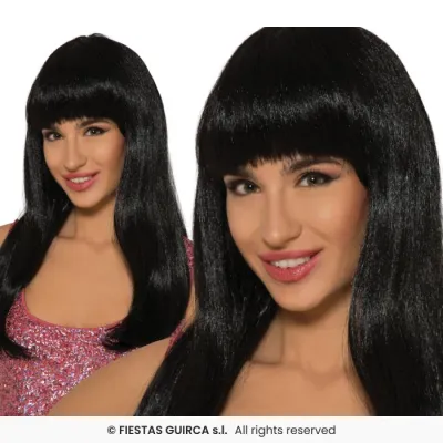 PELUCA NEGRA LARGA FLEQUILLO 4223