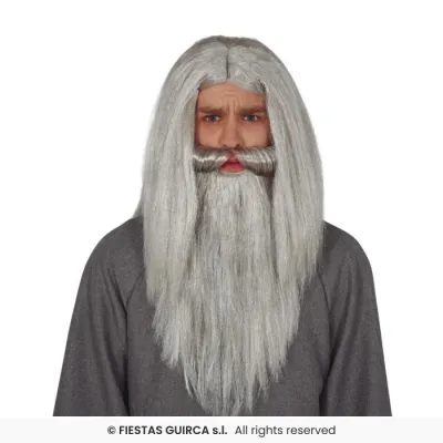 PELUCA Y BARBA GRIS 4955
