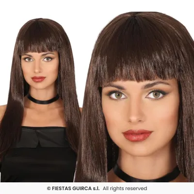 PELUCA MELENA LARGA CASTAÑA 4457
