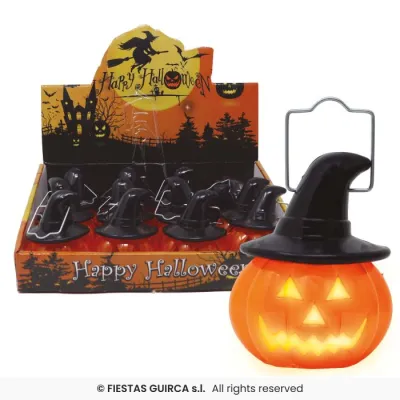 CALABAZA DECORACION LUZ 8X7CM 24359