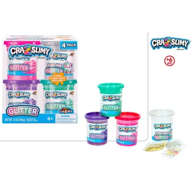 4 BOTES SLIMY GLITTER 47168