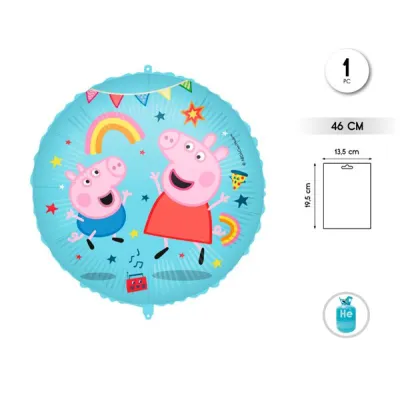 GLOBO FOIL PEPPA 46CM  93038