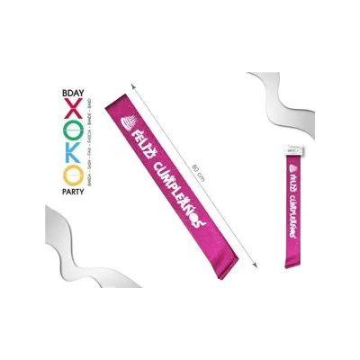 BANDA FELIZ CUMPLEAÑOS FUCSIA 53061