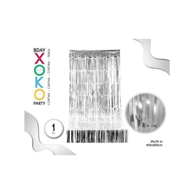 CORTINA FLECOS PLATA 1MX2M 52761