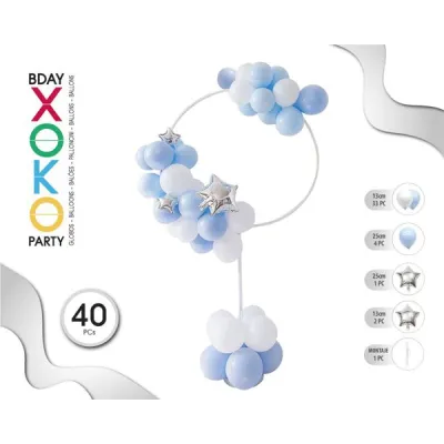 SOPORTE CIRCULAR 163CM AZUL 40 PIEZAS 54889