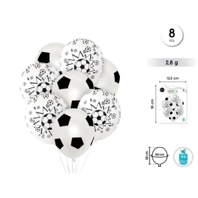 8 GLOBOS FUTBOL 30CM 55145