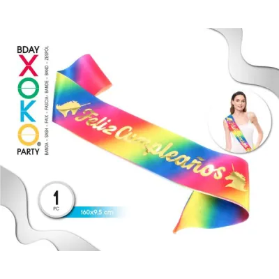 BANDA FELIZ CUMPLEAÑOS RAINBOW 56400