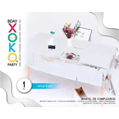 MANTEL PLATA 137X274 CM 56841