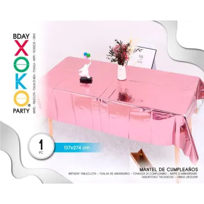 MANTEL ROSA 137X274 CM 56843