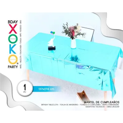 MANTEL AZUL 137X274 CM 56845