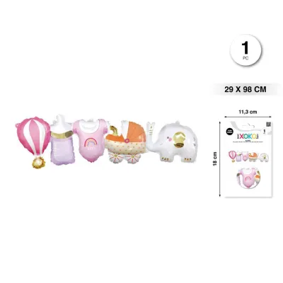 GUIRNALDA FOIL BABY NIÑA 29X98 57281