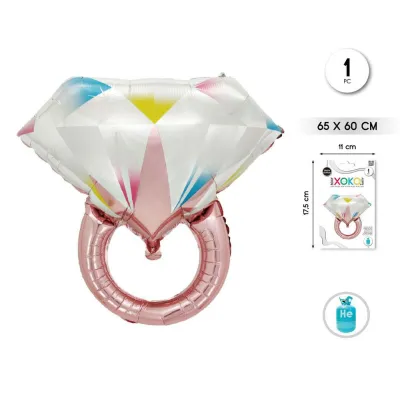 GLOBO ANILLO FOIL 65X60 CM 59547